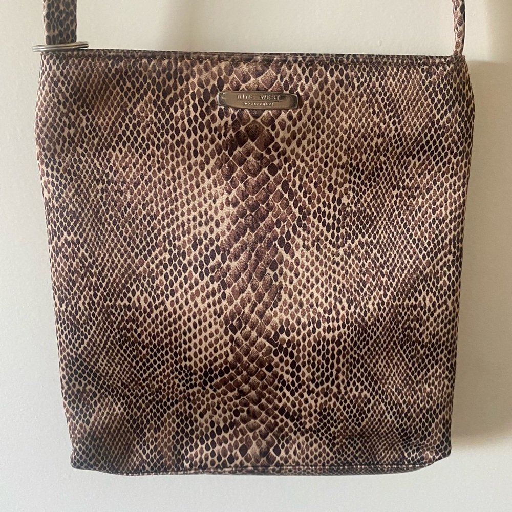 Nine West Faux Snakeskin Crossbody Purse‎